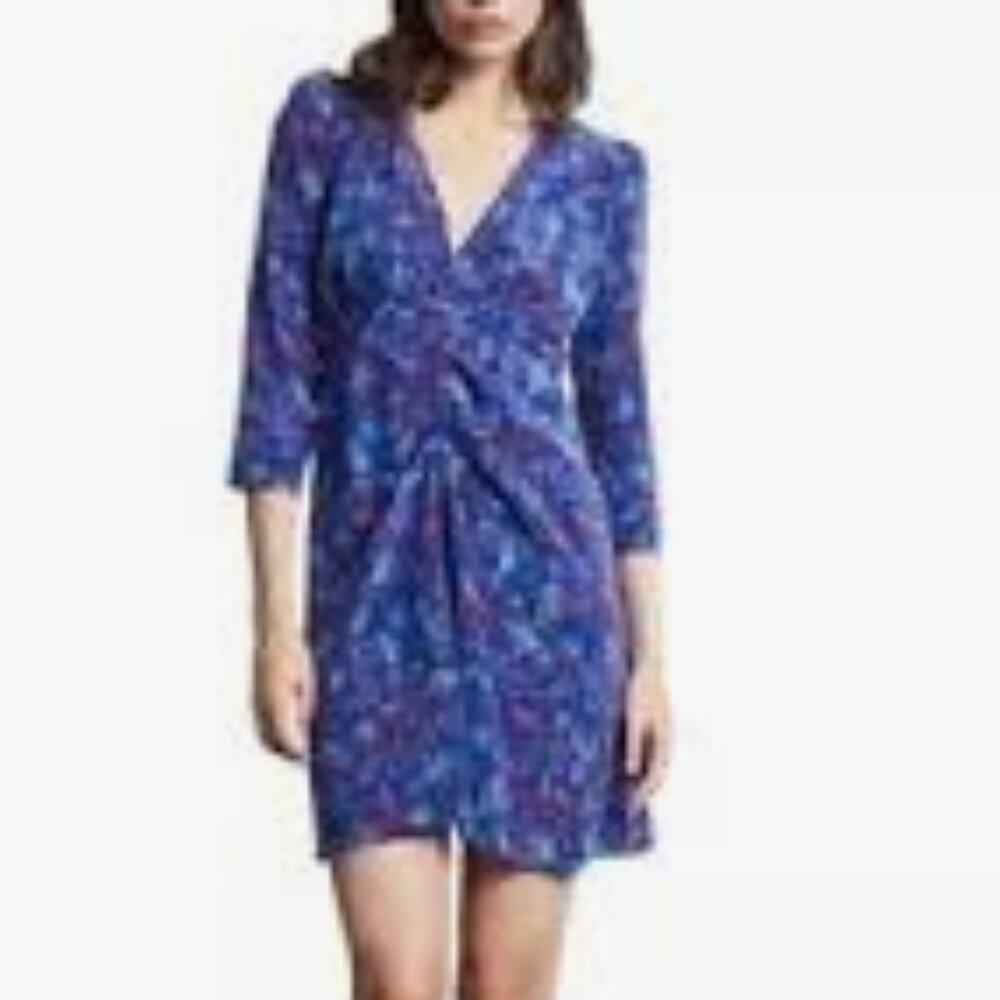 The Kooples Feather Print three quarter sleeve dress Size 1 (Size Small) NWT